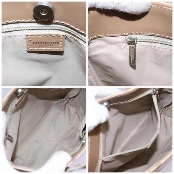 BURBERRY Nova Check Hand Bag PVC Pink Auth 114504 - Picture 15 of 16